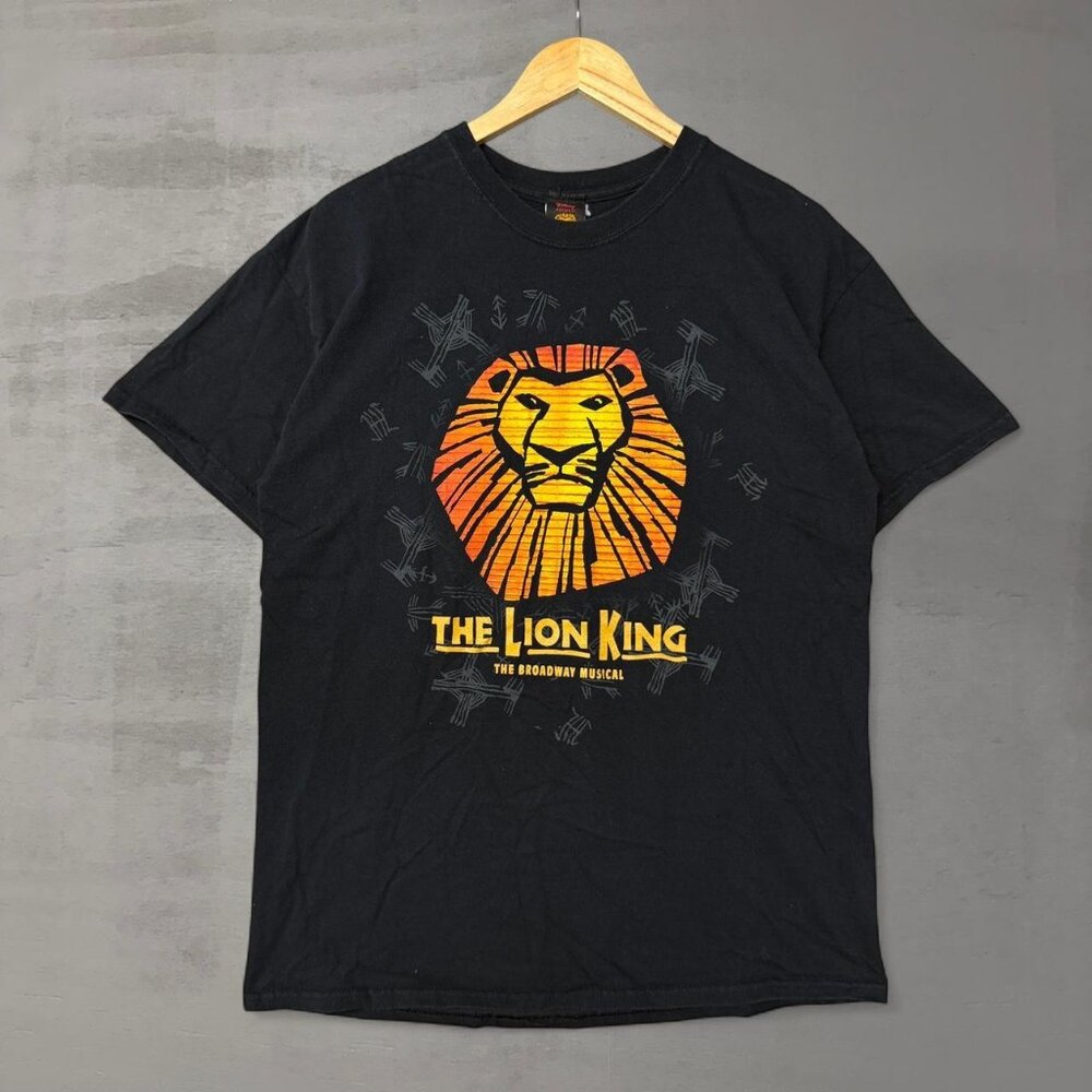 Vintage Disney The Lion King‎ Broadway Musical Black Tee Shirt Large